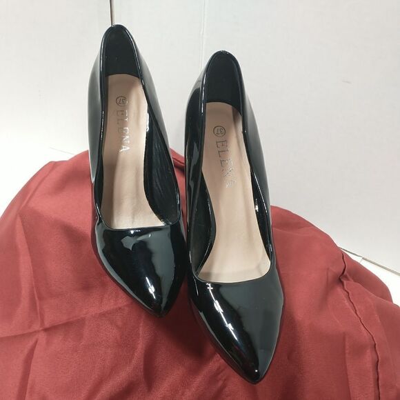 Elena Women's Black Patent Leather   Stripper/ Dominatrix Sz /EU37/US7 - Picture 4 of 10